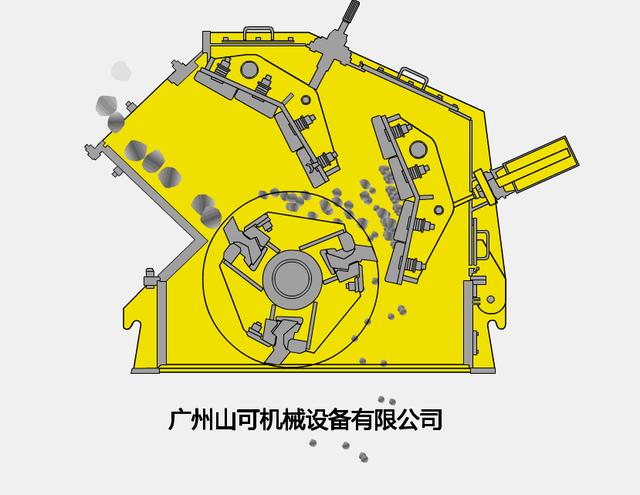 12幅破碎機工作原理動態(tài)圖钾埂，碎石的蹺蹺板